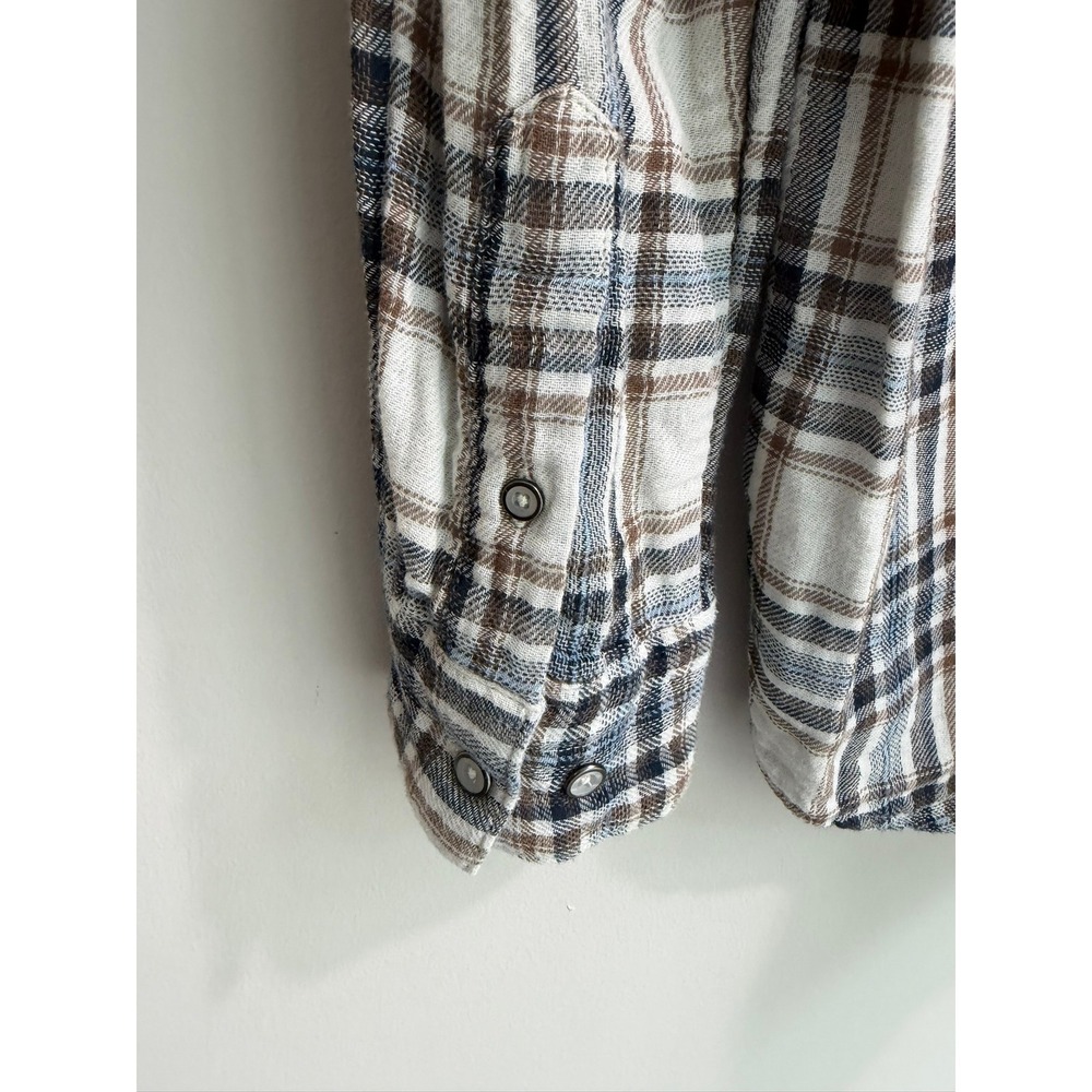 Mountain Khakis Mens Plaid Western Button Down Shirt Blue Brown Relaxed Fit M - Picture 7 of 11
